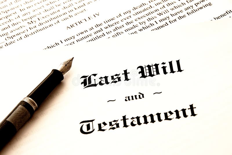 Last will and testament royalty free stock image
