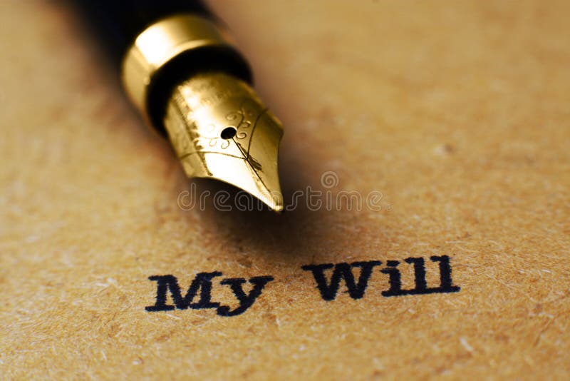 Last will and testament. Close up of Last will and testament stock photos