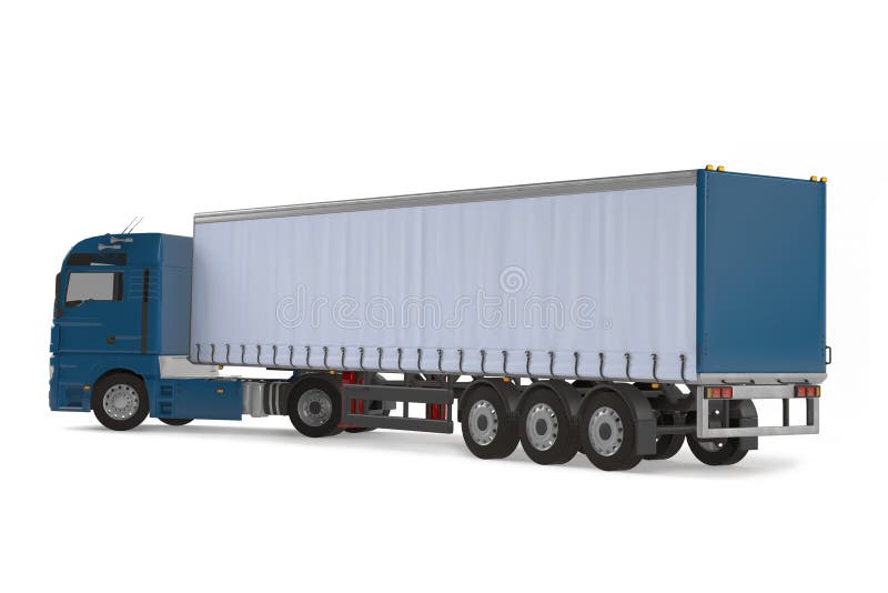 Lastbil för lastleveransmedel tillbaka