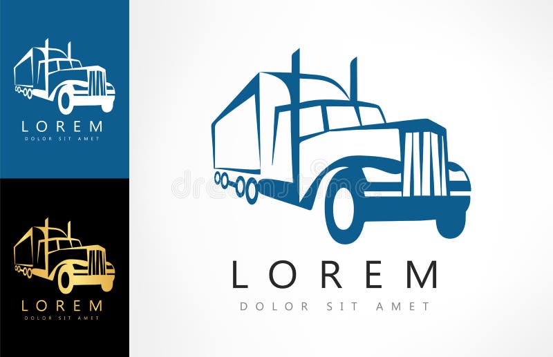 Lastbil Logo Vector vektor illustrationer Lastbil Logo Vector vektor illustrationer