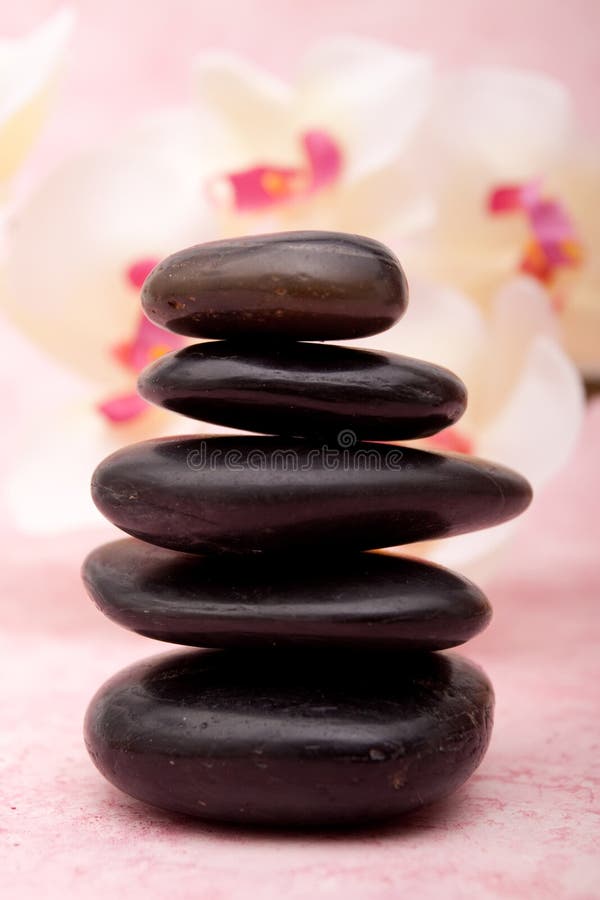 Lastone therapy rocks stock image. Image of flower, rock - 13460551