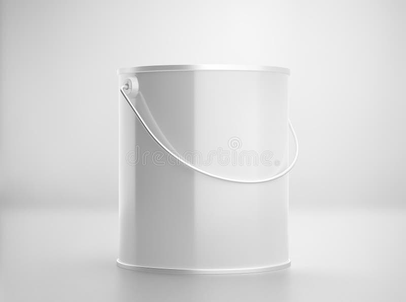 Download Lata/Balde De Pintura Branca Com Mockup Cap, 3D ...