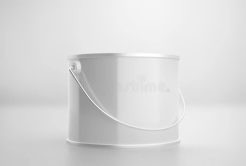 Download Lata/Balde De Pintura Branca Com Mockup Cap, 3D ...