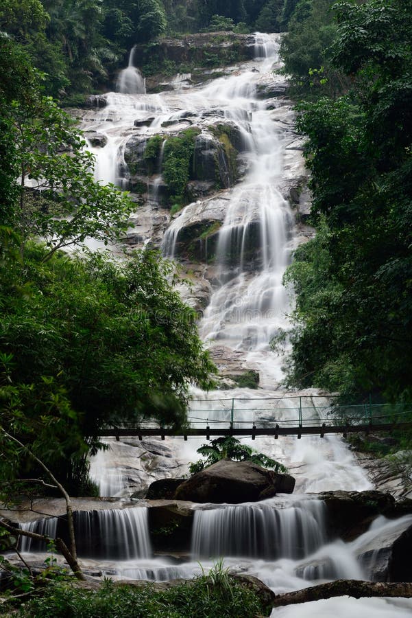 Lata Kinjang Waterfall Stock Photo Image Of Ravine Rapid 51101354