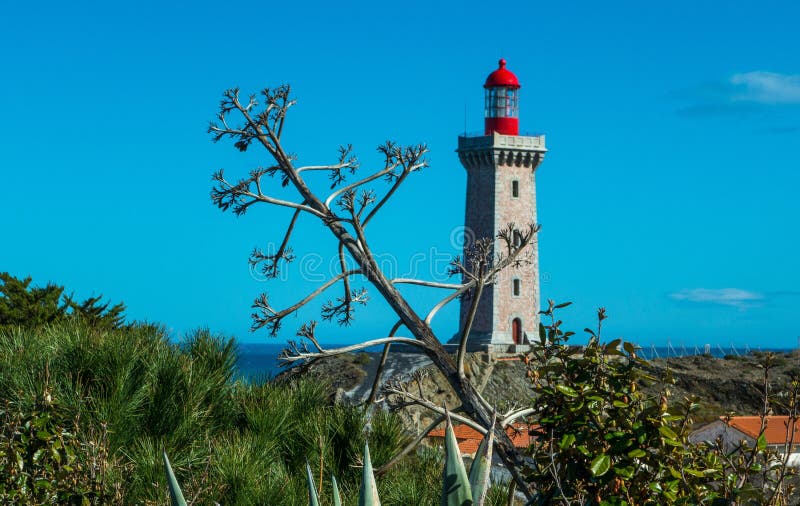 Latarnia morska Collioure Francja obrazy stock