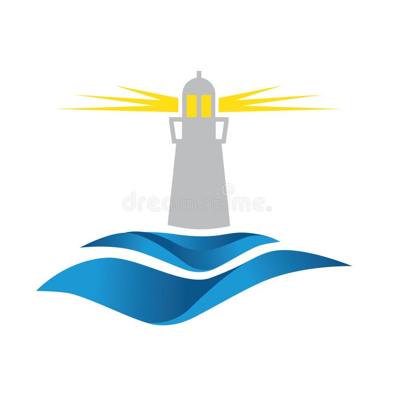Latarnia morska i ocean ilustracja wektor Latarnia morska i ocean ilustracja wektor