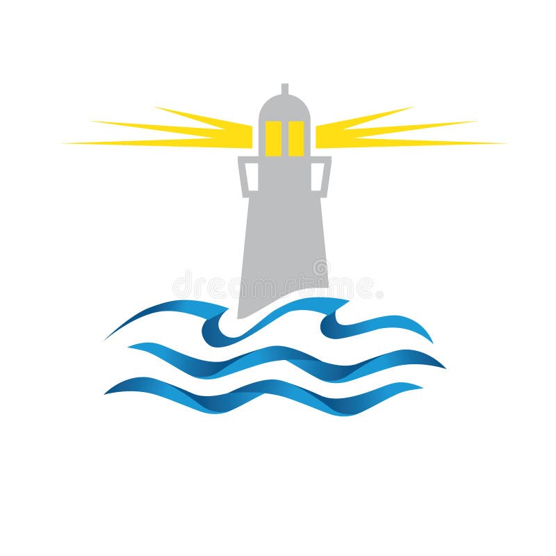 Latarnia morska i ocean ilustracji Latarnia morska i ocean ilustracji
