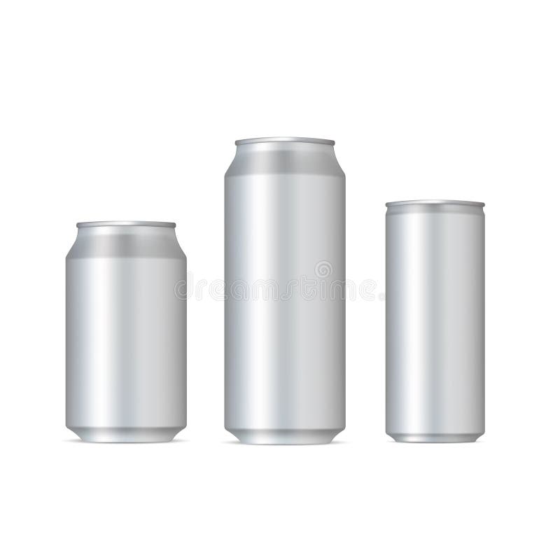 Aluminum realistic cans in vector. Aluminum realistic cans in vector