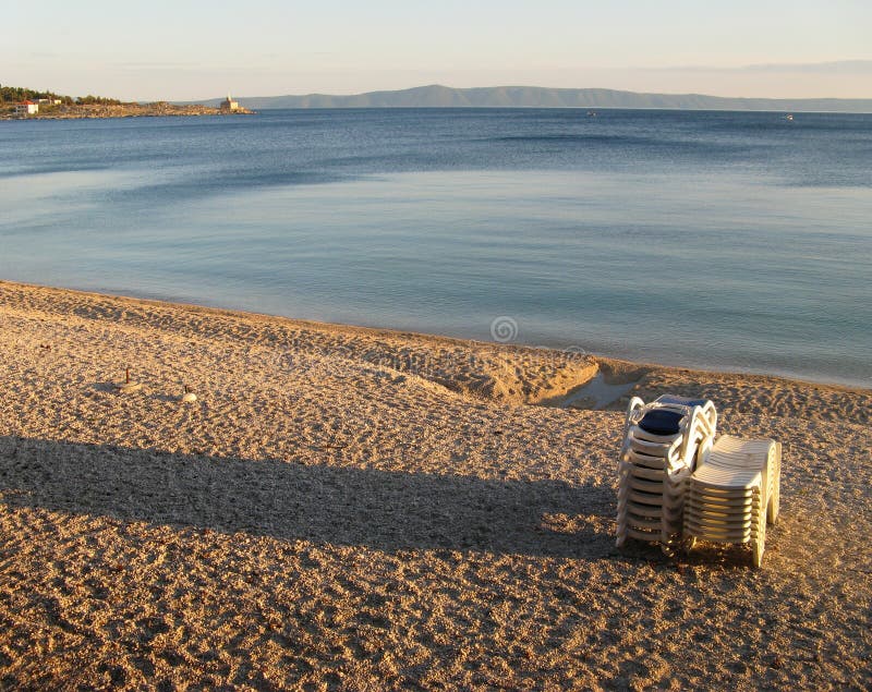 Late Afternoon On The Beach At Sea Stock Photo Image Of Building