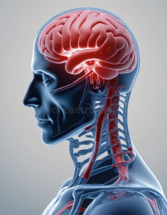 Lateral View of Head Anatomy Stock Illustration Biology Diagrams