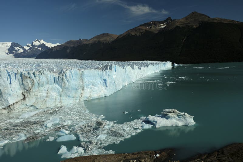 Lateral view of Perito Moreno Glacier stock photos Lateral view of Perito Moreno Glacier stock photos