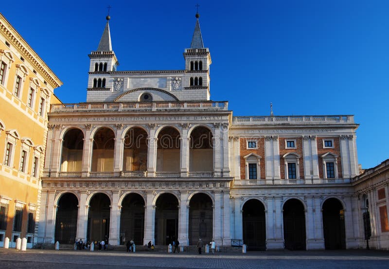 Lateran cathedral in Rome stock images