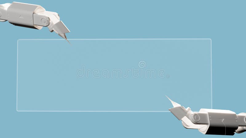 Advanced surgery, implants. Robotic arms. High precision operations. Copy space royalty free illustration