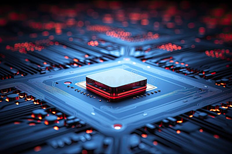 The Latest Series of Microchips Installed in the Computer Stock