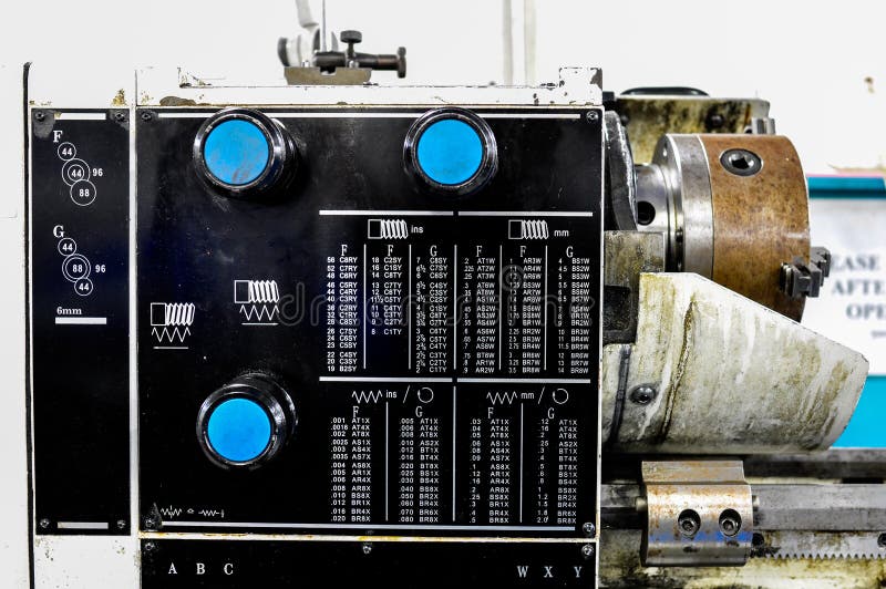 Lathe Machine in a Part of the Lathe. Lathe Machine is