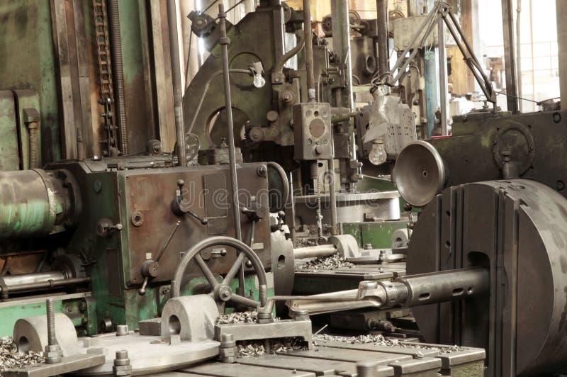 Old lathe in the stock image. Image of engineering 188305757
