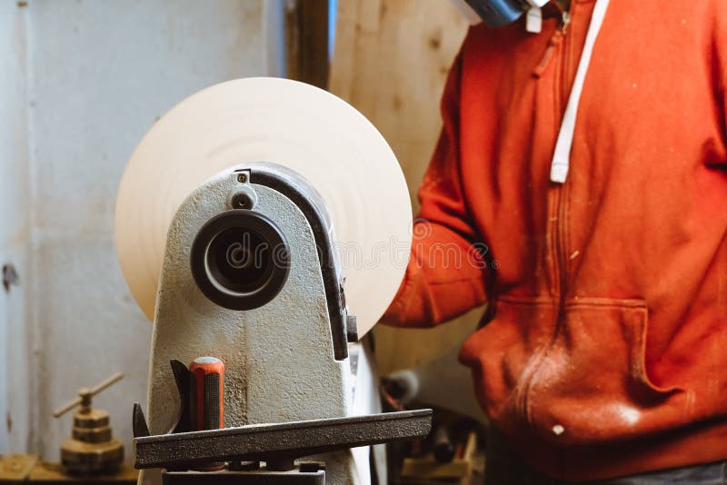 Lathe on a tree royalty free stock image