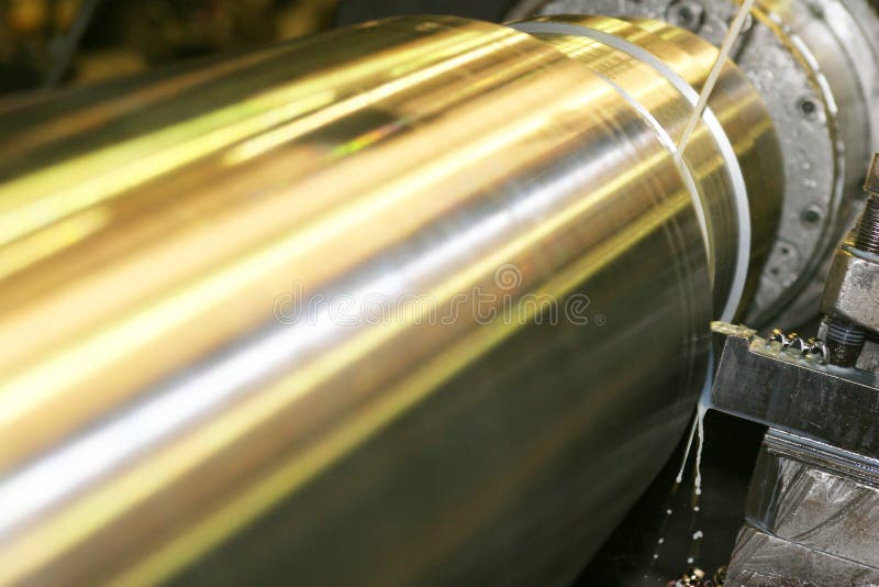 Lathe Turning Stainless Steel Stock Image Image of trade, machinery