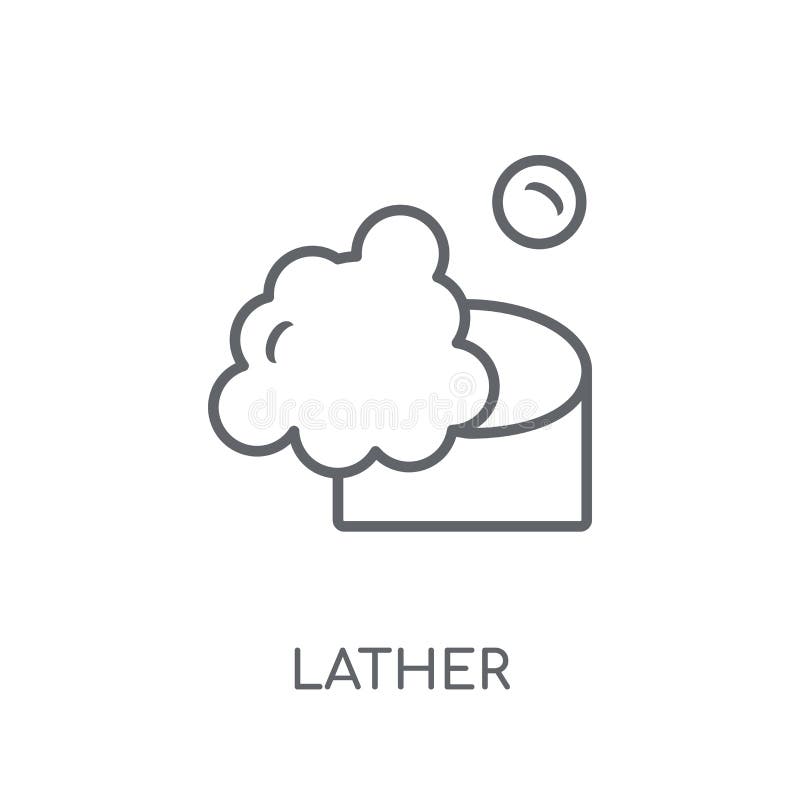 Lather linear icon. Modern outline lather logo concept on white vector illustration