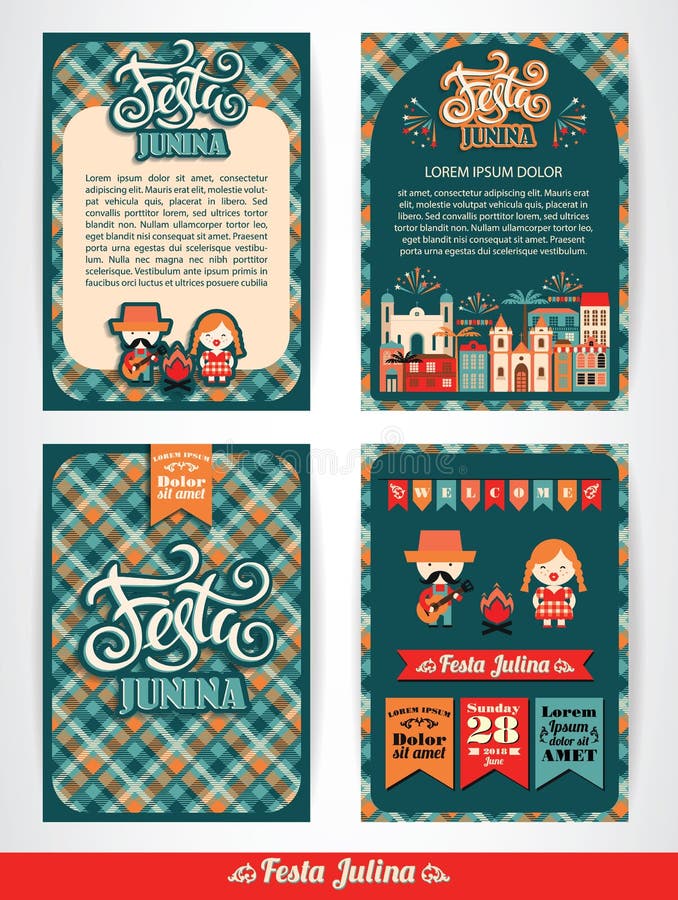 Latijns-Amerikaanse vakantie, de Juni-partij van Brazilië vector illustratie Latijns-Amerikaanse vakantie, de Juni-partij van Brazilië vector illustratie