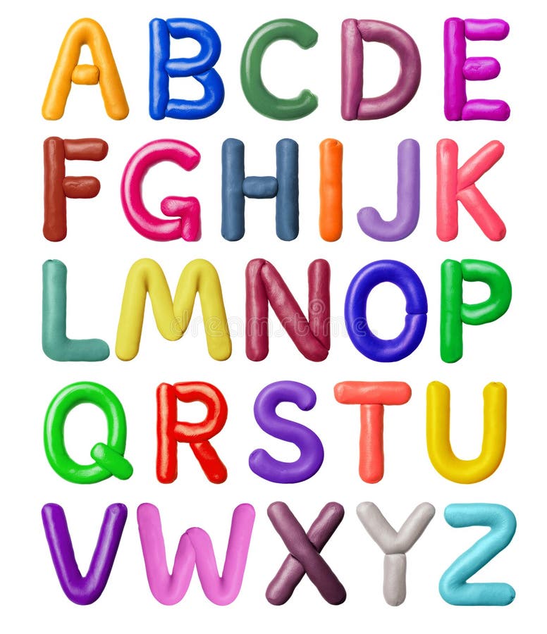 Latin Alphabet Made of Colored Plasticine Stock Image - Image of ...