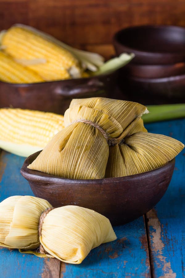 Latin American food. Traditional homemade humitas of corn stock photo Latin American food. Traditional homemade humitas of corn stock photo