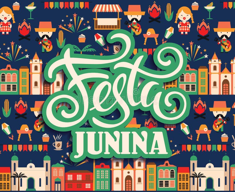 Latin American holiday, the June party of Brazil. vector illustration Latin American holiday, the June party of Brazil. vector illustration