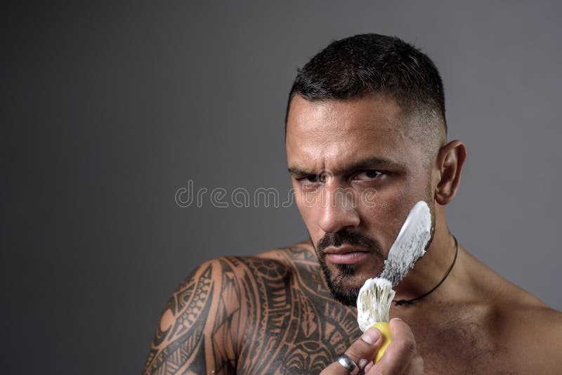Latin Man Shaving. Beard Styling Cut. Ideas about Barbershop and Barber  Salon. Stock Image - Image of barber, moustache: 129357733