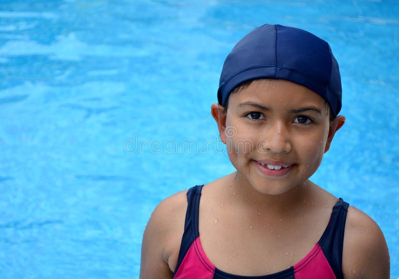 Latinamerican Girl In The Swimming Pool Stock Photo Image Of Young