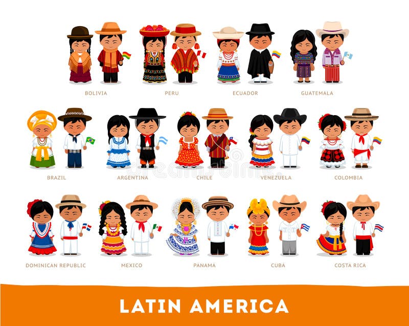 Latinoes-americanos na roupa nacional