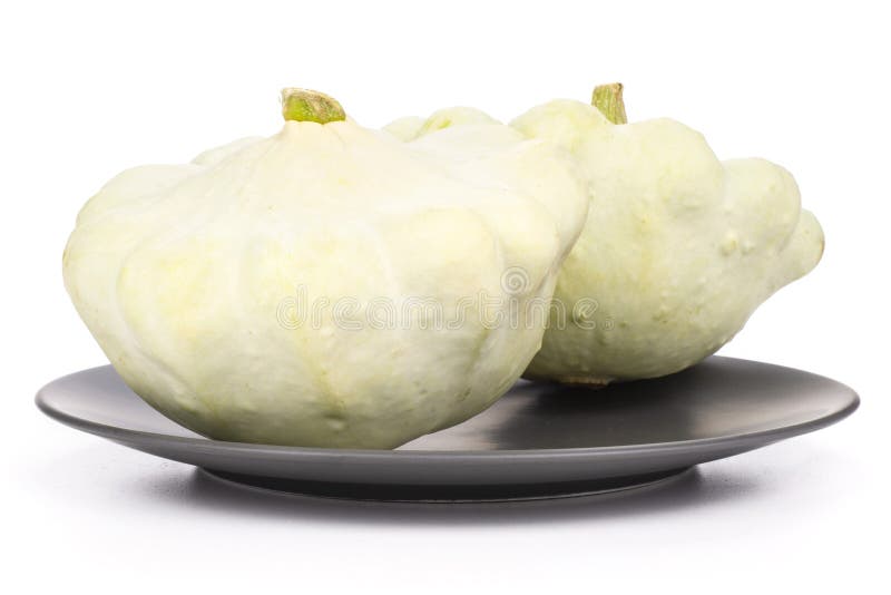 Lato biały pattypan kabaczek odizolowywający na bielu obraz royalty free Lato biały pattypan kabaczek odizolowywający na bielu obraz royalty free