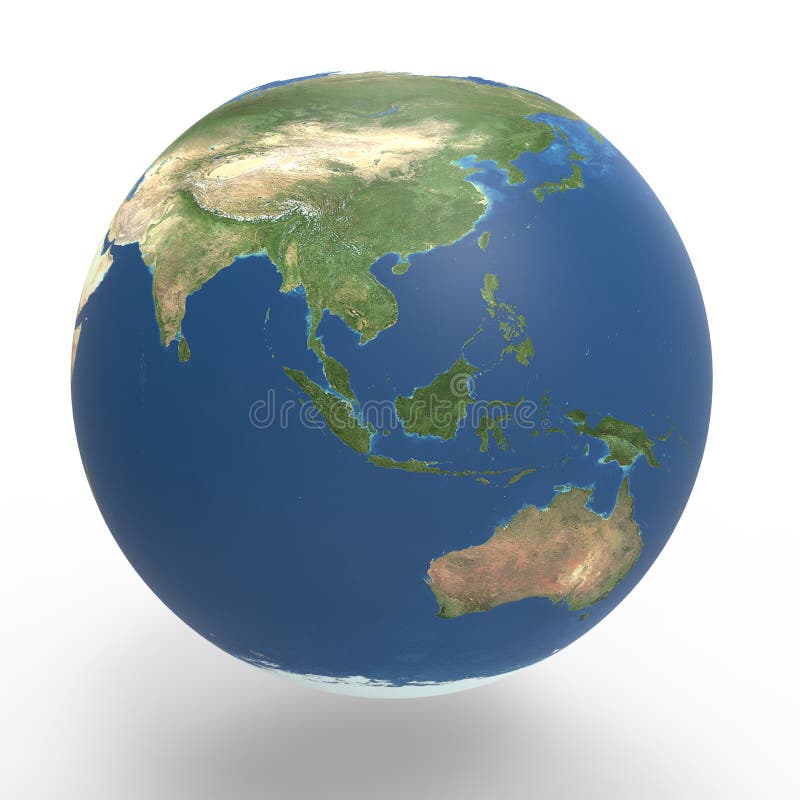 Lato est del pianeta Terra illustrazione vettoriale Lato est del pianeta Terra illustrazione vettoriale