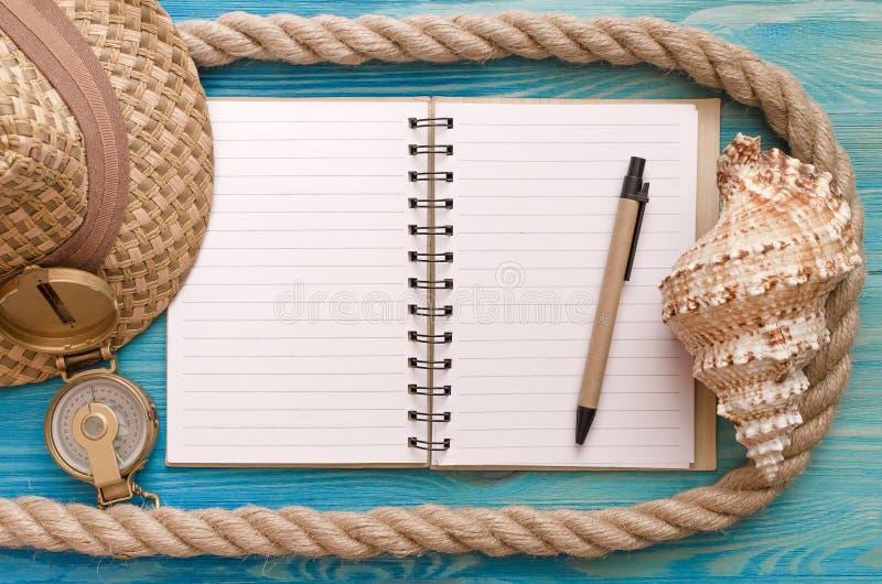 Lato robić listy notepad Wakacje tło fotografia royalty free