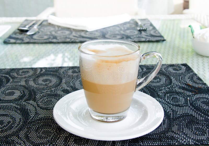 Latte Coffee cup stock photo. Image of cream, milk, caffe - 93514786