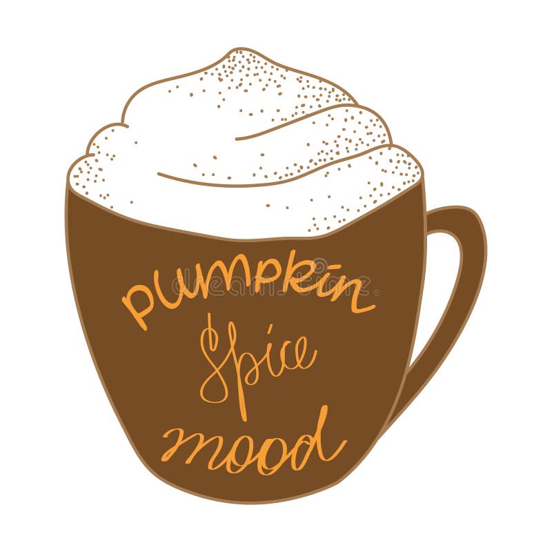 Latte della spezia della zucca Umore caldo sulla stagione di autunno illustrazione vettoriale Latte della spezia della zucca Umore caldo sulla stagione di autunno illustrazione vettoriale