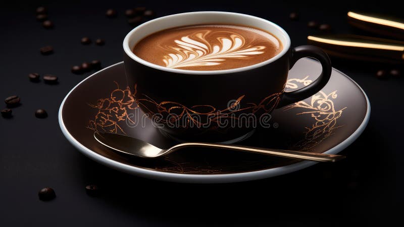 Latte dunkle Kaffeetasse vektor abbildung