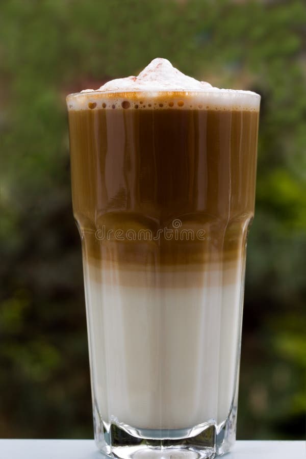 Latte Macchiato , a close up shot