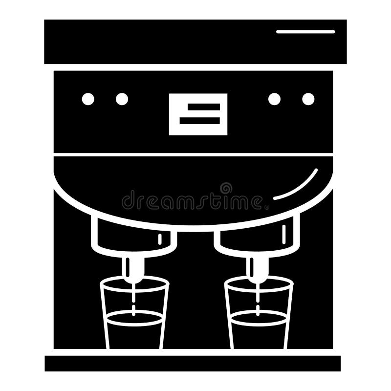 Latte machine maker icon, simple style vector illustration