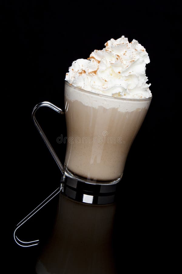 Latte with Whipped Cream stock image. Image of cinnamon 37620411