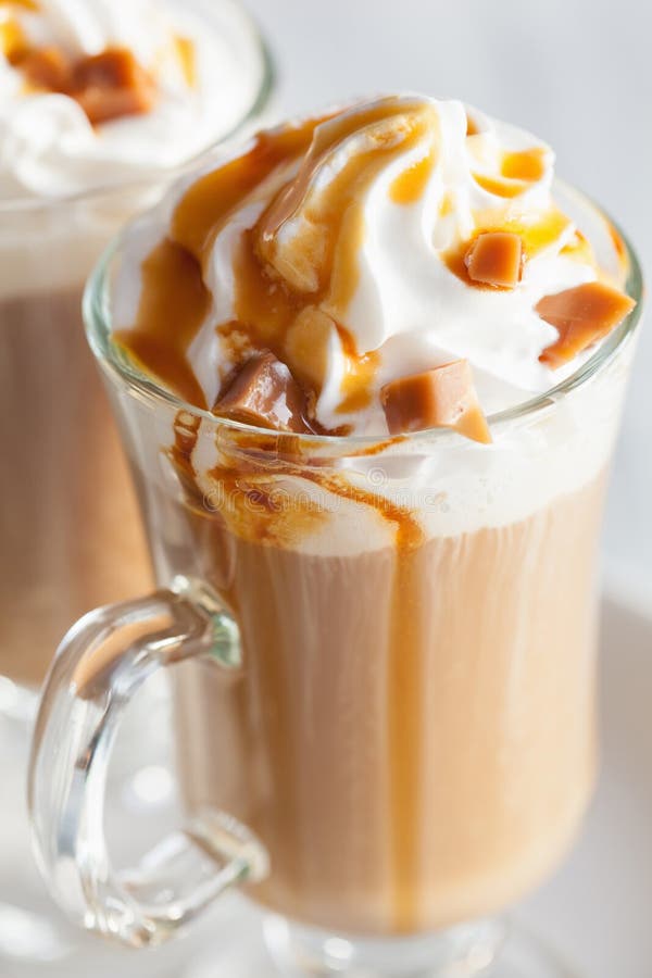 Latte with Whipped Cream stock image. Image of cinnamon 37620439
