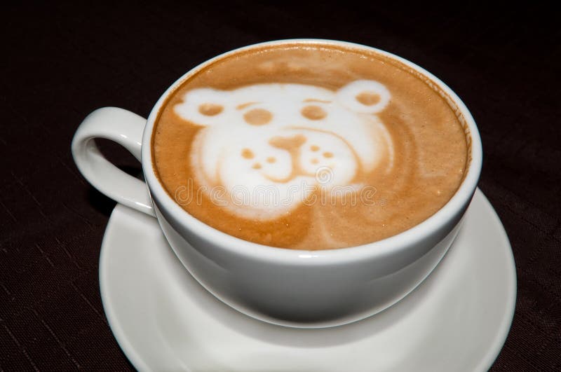 Latte art stock photo. Image of cute, face, fresh, coffe - 54648116