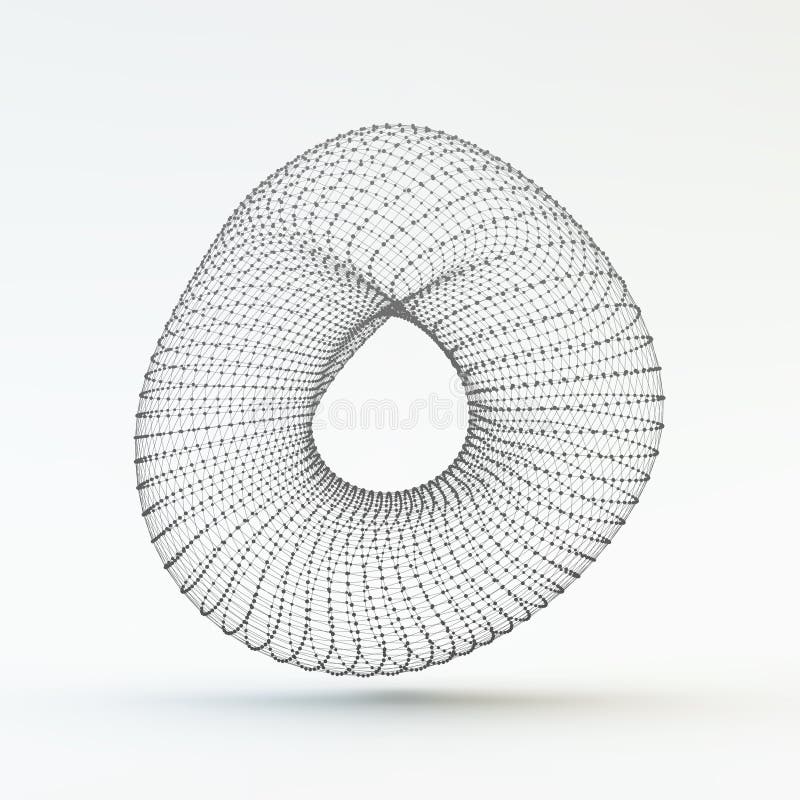 Element poligonal geometric cu latere. structură conexiune. vector illustration