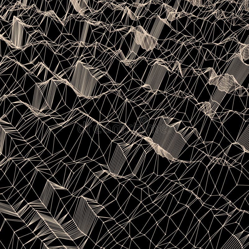 Lattice Structure. Network Technology Communication Background. royalty free illustration