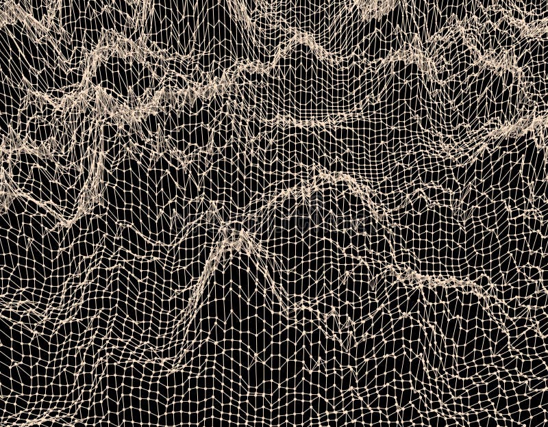 Lattice structure. Science or technology background. Graphic design. 3d grid surface. Vector illustration. stock illustration