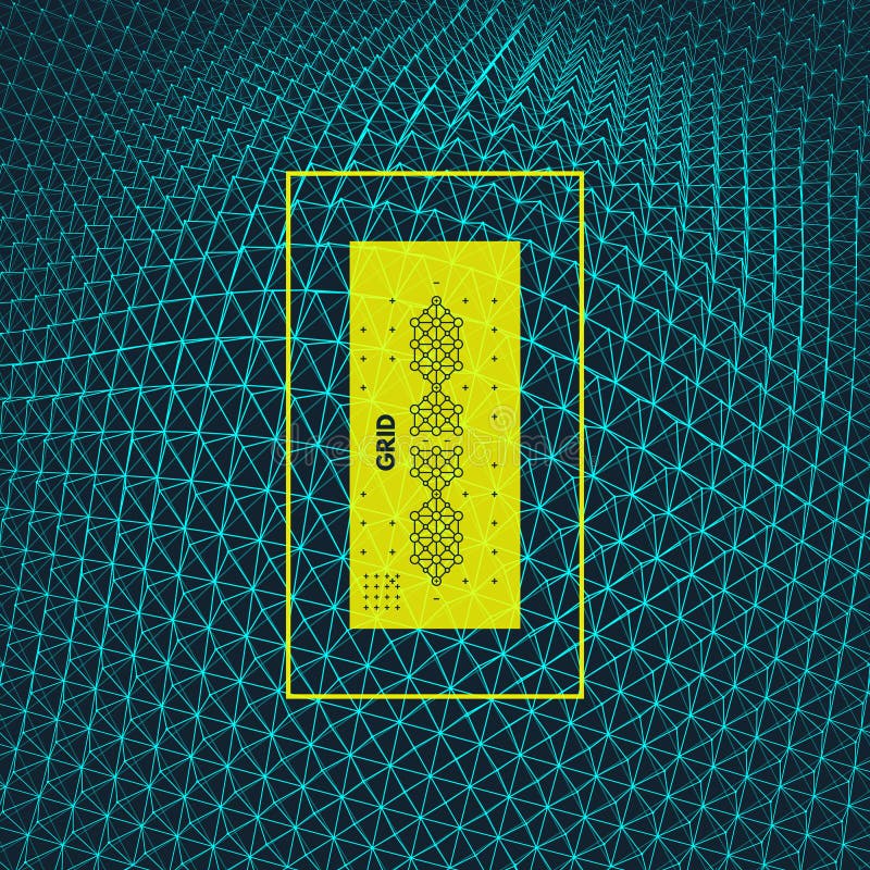 Lattice structure. Science or technology background. Graphic design. 3d grid surface. Abstract vector illustration vector illustration