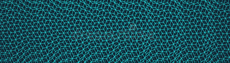 Lattice structure. Science or technology background. Graphic design. 3d grid surface. Abstract vector illustration stock illustration