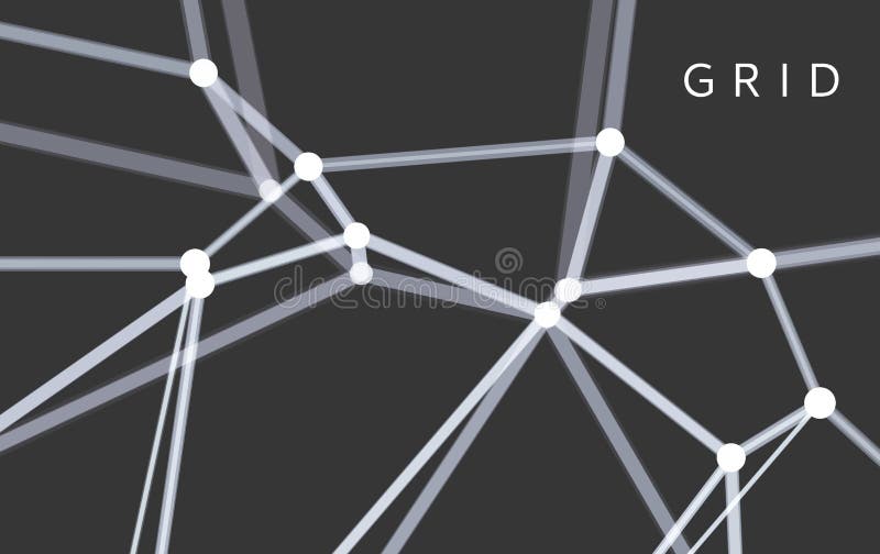 Lattice structure. Science or technology background. Graphic design. 3d grid surface. Abstract vector illustration royalty free illustration