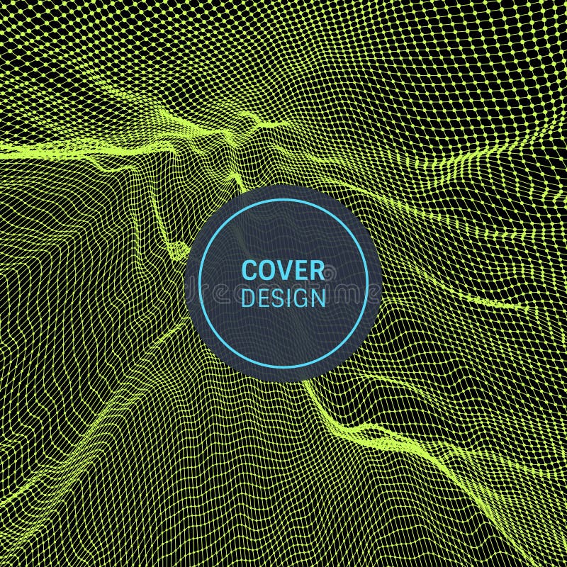 Lattice structure. Science or technology background. Graphic design. 3d grid surface. Abstract vector illustration royalty free illustration