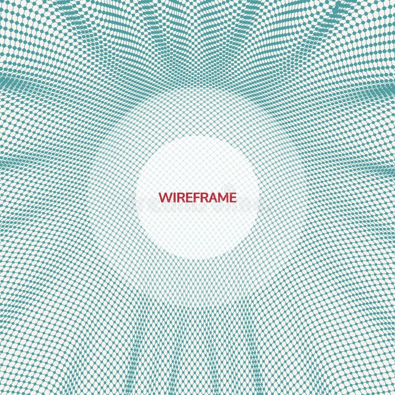 Lattice Structure. Science or Technology Background. Graphic Design. 3D Grid Surface. vector illustration