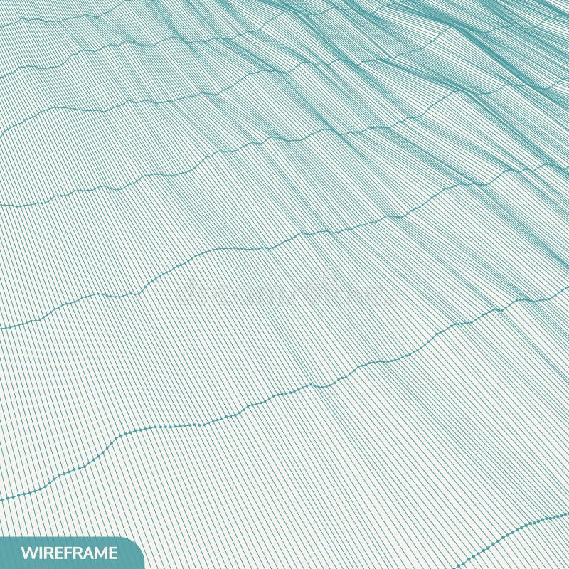 Lattice Structure. Science or Technology Background. Graphic Design. 3D Grid Surface. royalty free illustration